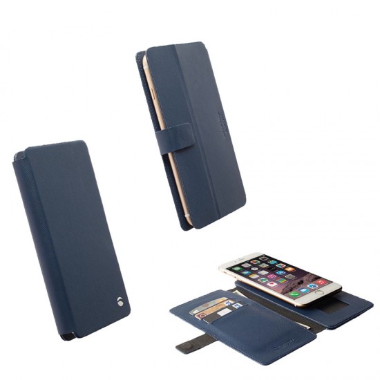 KRUSELL ΘΗΚΗ UNIVERSAL LEATHER MALMO FLIPWALLET SLIDE 4XL BLUE KRUSELL ΘΗΚΗ UNIVERSAL LEATHER MALMO FLIPWALLET SLIDE 4XL BLUE
