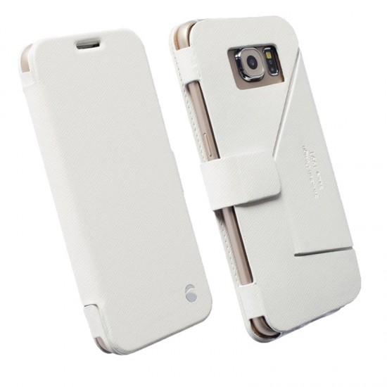 KRUSELL ΘΗΚΗ SAMSUNG S6 G920 LEATHER MALMO FLIPWALLET WHITE KRUSELL ΘΗΚΗ SAMSUNG S6 G920 LEATHER MALMO FLIPWALLET WHITE