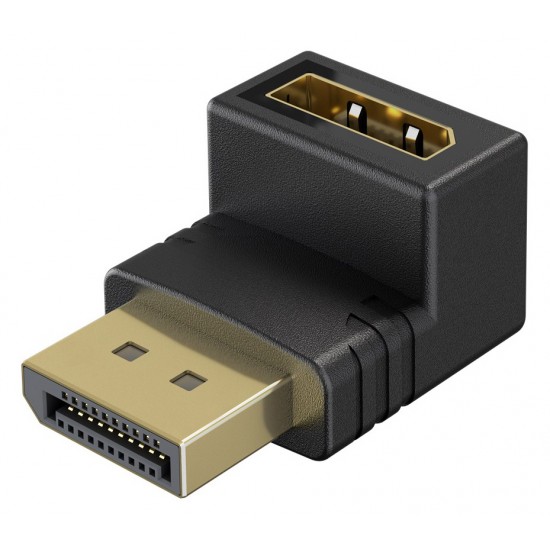 GOOBAY αντάπτορας DisplayPort 77129, 8K/144Hz, γωνιακός, μαύρος GOOBAY αντάπτορας DisplayPort 77129, 8K/144Hz, γωνιακός, μαύρος