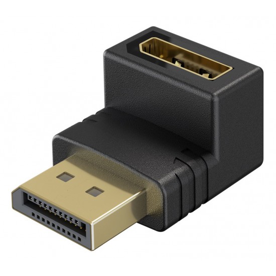 GOOBAY αντάπτορας DisplayPort 77130, 8K/144Hz, γωνιακός, μαύρος GOOBAY αντάπτορας DisplayPort 77130, 8K/144Hz, γωνιακός, μαύρος