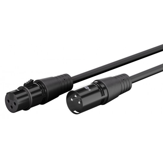 GOOBAY καλώδιο προέκτασης ήχου XLR 80028, 1m, μαύρο