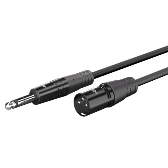 GOOBAY καλώδιο ήχου 6.35mm σε XLR 80049, 1m, μαύρο