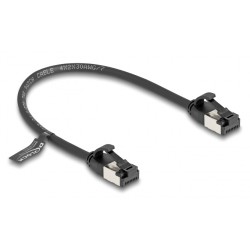 DELOCK καλώδιο δικτύου 80181, CAT 8.1 U/FTP, 40Gbps, εύκαμπτο, 0.25m, μαύρο