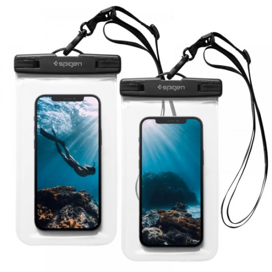 SPIGEN UNIVERSAL A601 WATERPROOF CASE 2 PACK Clear SPIGEN UNIVERSAL A601 WATERPROOF CASE 2 PACK Clear