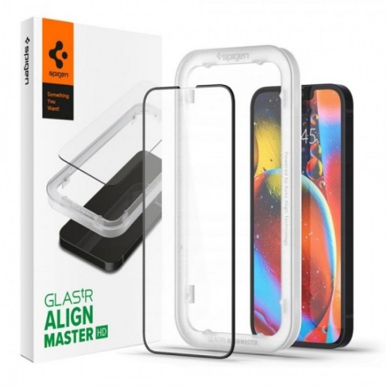 SPIGEN GLAS.tR ALIGNmaster FULL TEMPERED GLASS IPHONE 13 / 13 PRO black SPIGEN GLAS.tR ALIGNmaster FULL TEMPERED GLASS IPHONE 13 / 13 PRO black