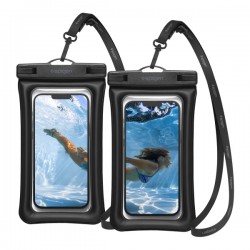 SPIGEN UNIVERSAL A610 FLOAT WATERPROOF CASE 2 PACK Black
