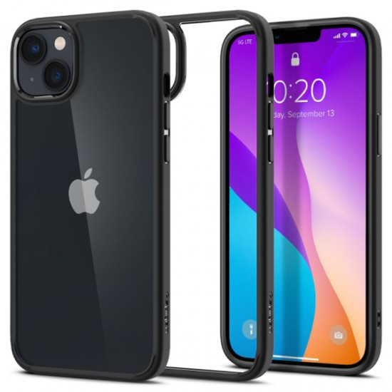 SPIGEN ULTRA HYBRID IPHONE 14 matte black backcover SPIGEN ULTRA HYBRID IPHONE 14 matte black backcover