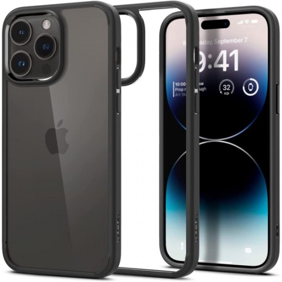 SPIGEN ULTRA HYBRID IPHONE 15 PLUS matte black backcover SPIGEN ULTRA HYBRID IPHONE 15 PLUS matte black backcover