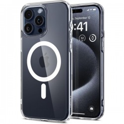 SPIGEN ULTRA HYBRID MAG COMBATIBLE WITH MAGSAFE IPHONE 15 PRO MAX white backcover