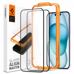 SPIGEN ALM FULL FACE TEMPERED GLASS IPHONE 15 black (2pcs) SPIGEN ALM FULL FACE TEMPERED GLASS IPHONE 15 black (2pcs)