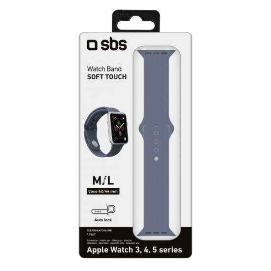 SBS BAND FOR APPLE WATCH 4 / 5 / 6 / 7 / SE (44 MM) M blue