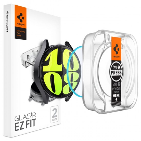 SPIGEN EZ FIT TEMPERED GLASS 2 PACK SAMSUNG GALAXY WATCH 7 44mm SPIGEN EZ FIT TEMPERED GLASS 2 PACK SAMSUNG GALAXY WATCH 7 44mm