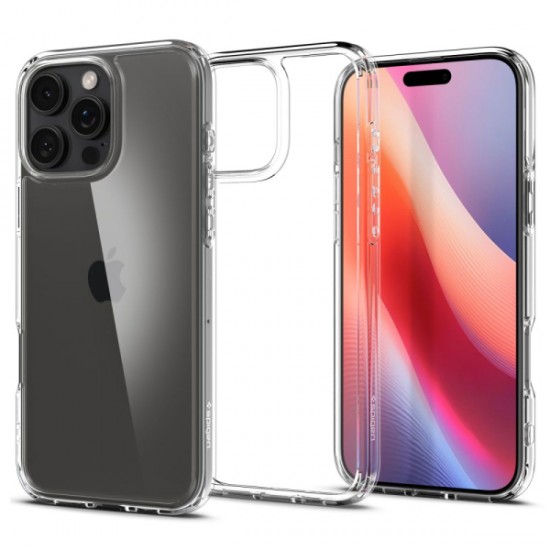 SPIGEN ULTRA HYBRID IPHONE 16 PRO crystal clear backcover SPIGEN ULTRA HYBRID IPHONE 16 PRO crystal clear backcover