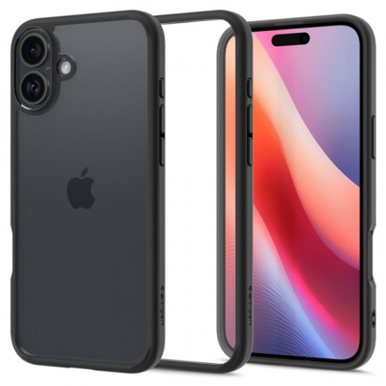 SPIGEN ULTRA HYBRID IPHONE 16 PLUS matte black backcover SPIGEN ULTRA HYBRID IPHONE 16 PLUS matte black backcover