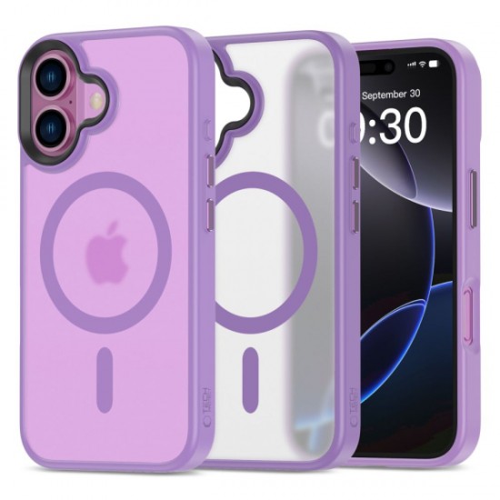 TECH-PROTECT MAGMAT CASE IPHONE 16 matte mauve backcover TECH-PROTECT MAGMAT CASE IPHONE 16 matte mauve backcover