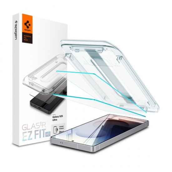 SPIGEN EZ FIT GLAS.tR 2 PACK TEMPERED GLASS SAMSUNG S25 ULTRA clear SPIGEN EZ FIT GLAS.tR 2 PACK TEMPERED GLASS SAMSUNG S25 ULTRA clear