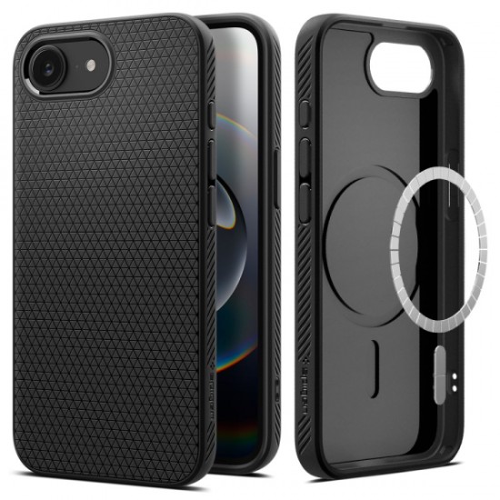 SPIGEN LIQUID AIR COMPATIBLE MAGSAFE IPHONE 16E black backcover SPIGEN LIQUID AIR COMPATIBLE MAGSAFE IPHONE 16E black backcover