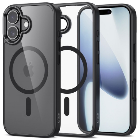 TECH-PROTECT MAGMAT MAGSAFE CASE IPHONE 17 black / clear backcover TECH-PROTECT MAGMAT MAGSAFE CASE IPHONE 17 black / clear backcover