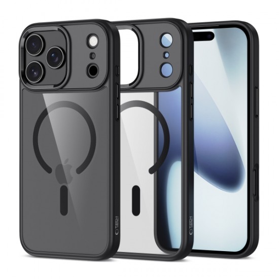 TECH-PROTECT MAGMAT MAGSAFE CASE IPHONE 17 PRO black / clear backcover TECH-PROTECT MAGMAT MAGSAFE CASE IPHONE 17 PRO black / clear backcover