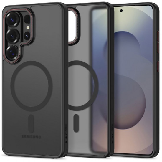 TECH-PROTECT MAGCAM CASE SAMSUNG S26 ULTRA matte black red backcover