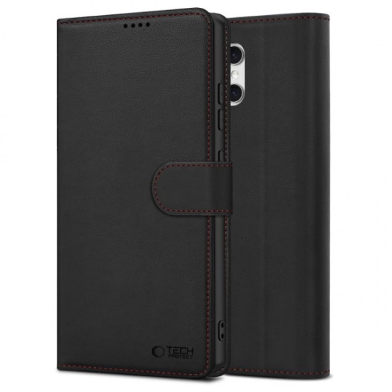 TECH-PROTECT WALLET BOOK CASE SAMSUNG A57 5G black red