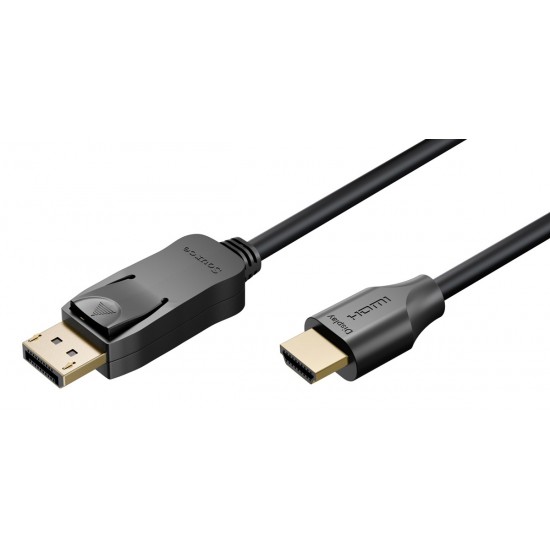 GOOBAY καλώδιο DisplayPort σε HDMI 80525, 8K/60Hz, 48 Gbps, 2m, μαύρο