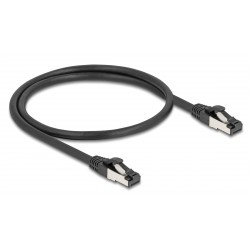 DELOCK καλώδιο δικτύου 80570, CAT 8.1 S/FTP, copper, 2000MHz, 0.50m, μαύρο