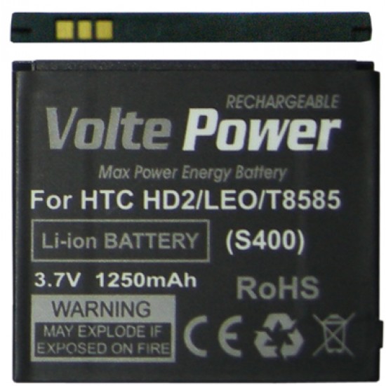 ΜΠΑΤΑΡΙΑ HTC T8585 HD2 LEO 1250mAh Li-ion VoltePower ΜΠΑΤΑΡΙΑ HTC T8585 HD2 LEO 1250mAh Li-ion VoltePower