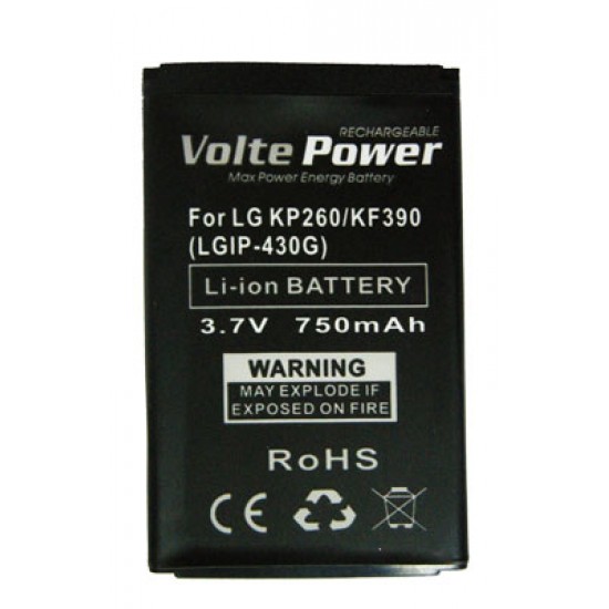 ΜΠΑΤΑΡΙΑ LG KP260/KF390 750mAh Li-ion (LGIP-430G) VoltePower