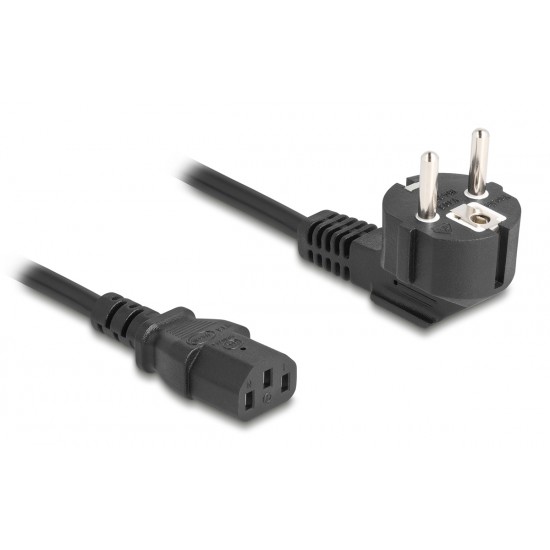 DELOCK καλώδιο τροφοδοσίας 81299, 3x 0.75mm², 1m, μαύρο DELOCK καλώδιο τροφοδοσίας 81299, 3x 0.75mm², 1m, μαύρο