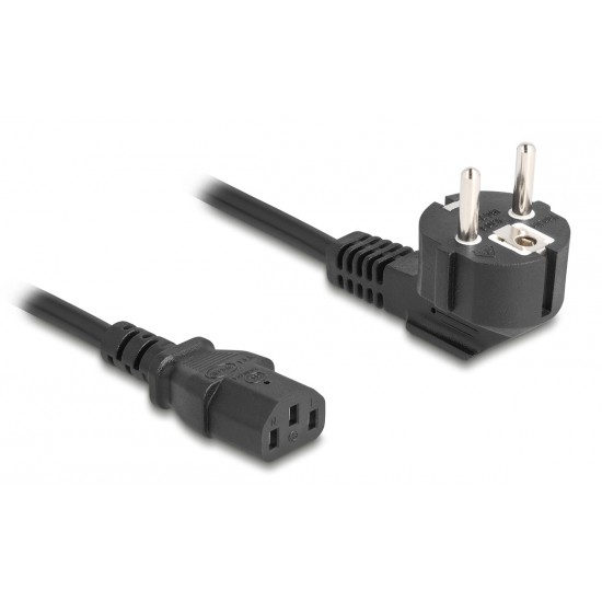 DELOCK καλώδιο τροφοδοσίας 81326, 3x 0.75mm², 2m, μαύρο DELOCK καλώδιο τροφοδοσίας 81326, 3x 0.75mm², 2m, μαύρο