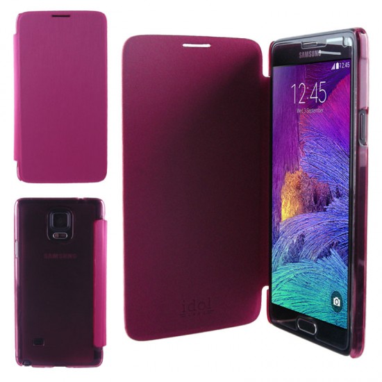 IDOL 1991 ΘΗΚΗ SAMSUNG NOTE 4 N910 FACE-BOOK CLEAR LEATHER PINK IDOL 1991 ΘΗΚΗ SAMSUNG NOTE 4 N910 FACE-BOOK CLEAR LEATHER PINK