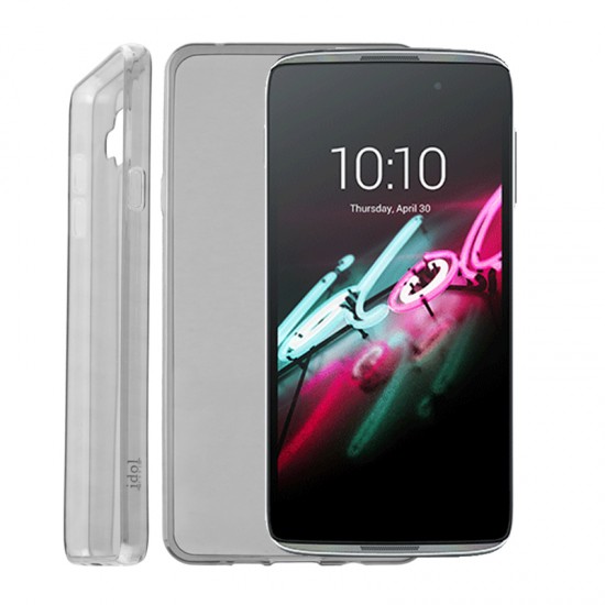 IDOL 1991 ΘΗΚΗ ALCATEL 3 6045Y ULTRA THIN TPU 0.3mm ΔΙΑΦΑΝΗ ΓΚΡΙ