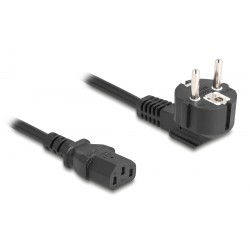DELOCK καλώδιο τροφοδοσίας 81567, 3x 1.00mm², 2m, μαύρο