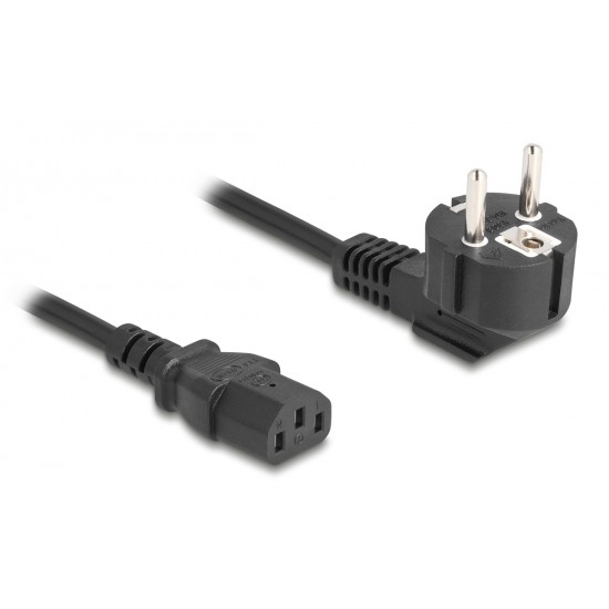 DELOCK καλώδιο τροφοδοσίας 81567, 3x 1.00mm², 2m, μαύρο DELOCK καλώδιο τροφοδοσίας 81567, 3x 1.00mm², 2m, μαύρο