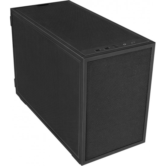 Lian Li Dan-B4 Black - mATX Mesh - PC Gaming Case - 2x 120mm Fans Included - GPU Support 358.9mm