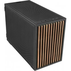 Lian Li Dan-B4 Wood Black - mATX Mesh - PC Gaming Case - 2x 120 Fans Included - GPU Support 358.9mm