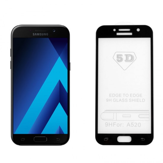 IDOL 1991 TEMPERED GLASS SAMSUNG A5 2017 A520 9H 0.30mm 5D FULL GLUE BLACK IDOL 1991 TEMPERED GLASS SAMSUNG A5 2017 A520 9H 0.30mm 5D FULL GLUE BLACK