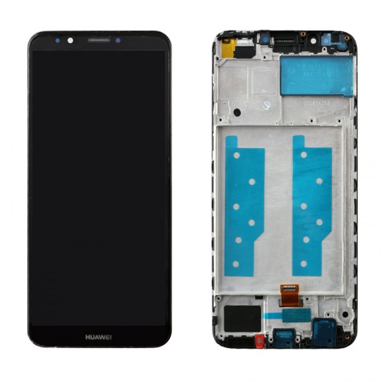 HUAWEI Y7 2018/Y7 PRIME 2018/HONOR 7C ΟΘΟΝΗ + TOUCH SCREEN + LENS + FRAME BLACK REF. OR HUAWEI Y7 2018/Y7 PRIME 2018/HONOR 7C ΟΘΟΝΗ + TOUCH SCREEN + LENS + FRAME BLACK REF. OR