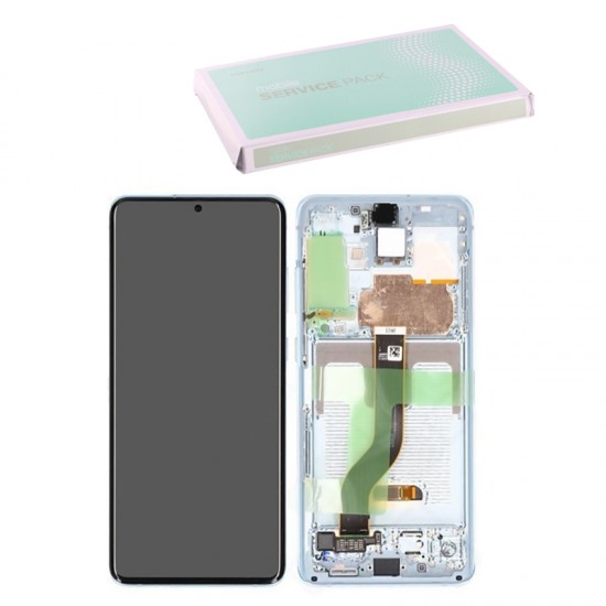SAMSUNG S20 PLUS G985/S20 PLUS 5G G986 ΟΘΟΝΗ + TOUCH SCREEN + LENS + FRAME GH82-22134D BLUE ORIGINAL SERVICE PACK SAMSUNG S20 PLUS G985/S20 PLUS 5G G986 ΟΘΟΝΗ + TOUCH SCREEN + LENS + FRAME GH82-22134D BLUE ORIGINAL SERVICE PACK