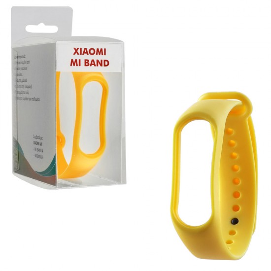 VOLTE-TEL ΛΟΥΡΑΚΙ ΡΟΛΟΓΙΟΥ ΣΙΛΙΚΟΝΗΣ XIAOMI MI BAND 4/MI BAND 3 YELLOW
