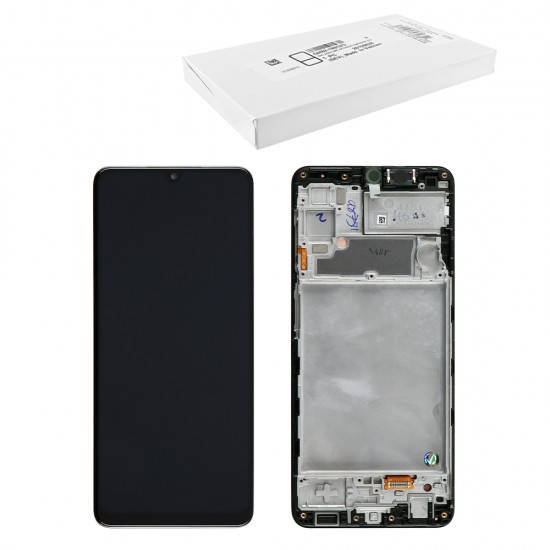SAMSUNG A22 4G A225 ΟΘΟΝΗ+TOUCH SCREEN + LENS GH82-25944A BLACK ORIGINAL SERVICE PACK