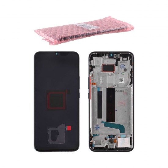 XIAOMI MI 10 LITE 5G ΟΘΟΝΗ + TOUCH SCREEN + LENS + FRAME 56000400J900 BLACK ORIGINAL SERVICE PACK