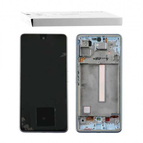 SAMSUNG A53 A536 ΟΘΟΝΗ+TOUCH SCREEN + LENS + FRAME GH82-28025C BLUE ORIGINAL SERVICE PACK SAMSUNG A53 A536 ΟΘΟΝΗ+TOUCH SCREEN + LENS + FRAME GH82-28025C BLUE ORIGINAL SERVICE PACK