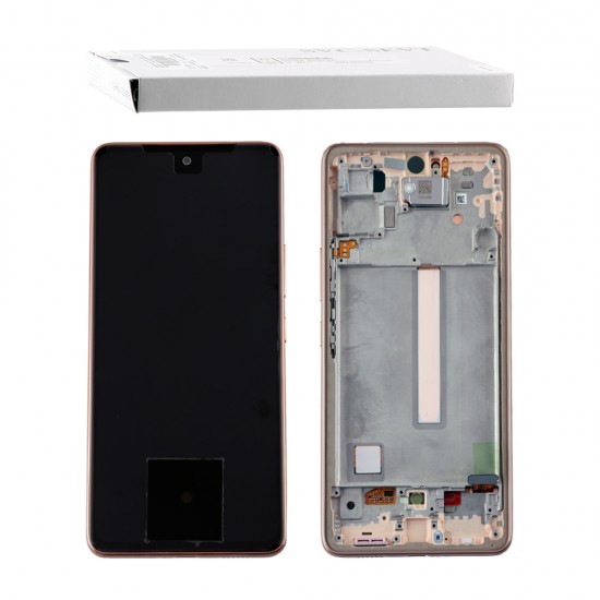 SAMSUNG A53 A536 ΟΘΟΝΗ+TOUCH SCREEN + LENS + FRAME GH82-28024D PEACH ORIGINAL SERVICE PACK SAMSUNG A53 A536 ΟΘΟΝΗ+TOUCH SCREEN + LENS + FRAME GH82-28024D PEACH ORIGINAL SERVICE PACK
