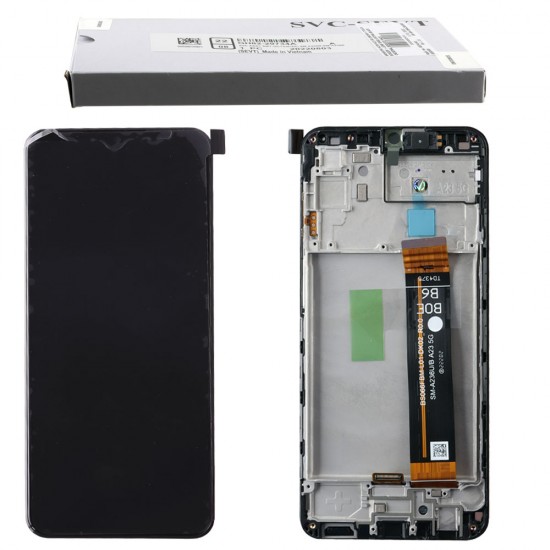 SAMSUNG A23 5G A236 ΟΘΟΝΗ+TOUCH SCREEN + LENS + FRAME  GH82-29734A BLACK ORIGINAL SERVICE PACK