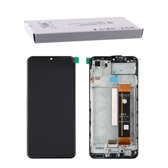 SAMSUNG M236 M23 5G ΟΘΟΝΗ+TOUCH SCREEN + LENS + FRAME GH82-28487A BLACK ORIGINAL SERVICE PACK