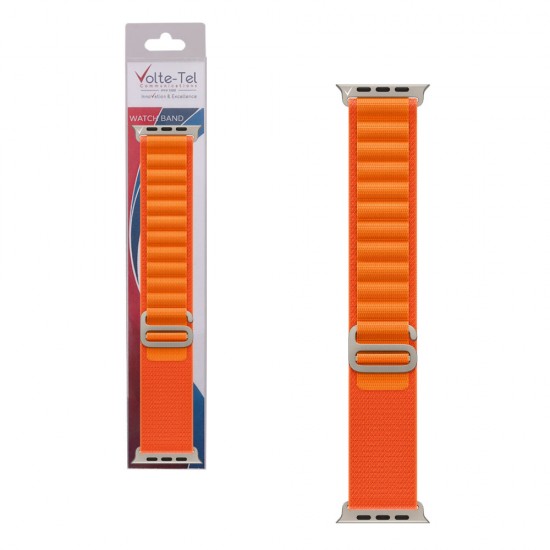VOLTE-TEL ΛΟΥΡΑΚΙ ΡΟΛΟΓΙΟΥ APPLE WATCH 42/44/45/49mm ALPINE LOOP ORANGE VT105 SIZE L VOLTE-TEL ΛΟΥΡΑΚΙ ΡΟΛΟΓΙΟΥ APPLE WATCH 42/44/45/49mm ALPINE LOOP ORANGE VT105 SIZE L