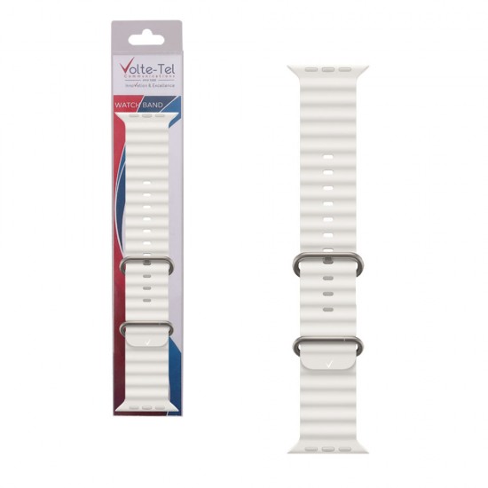 VOLTE-TEL ΛΟΥΡΑΚΙ ΡΟΛΟΓΙΟΥ APPLE WATCH 38/40/41mm OCEAN BAND LOOP WHITE VT107 VOLTE-TEL ΛΟΥΡΑΚΙ ΡΟΛΟΓΙΟΥ APPLE WATCH 38/40/41mm OCEAN BAND LOOP WHITE VT107