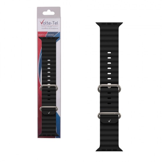 VOLTE-TEL ΛΟΥΡΑΚΙ ΡΟΛΟΓΙΟΥ APPLE WATCH 42/44/45/49mm OCEAN BAND LOOP BLACK VT107 VOLTE-TEL ΛΟΥΡΑΚΙ ΡΟΛΟΓΙΟΥ APPLE WATCH 42/44/45/49mm OCEAN BAND LOOP BLACK VT107